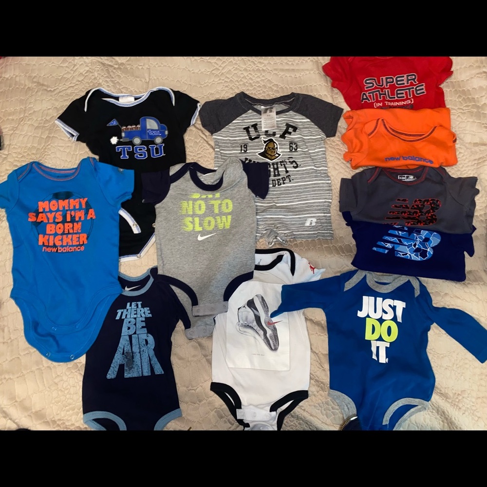 Children 11(eleven) total 0-6 months onesies all sold together
